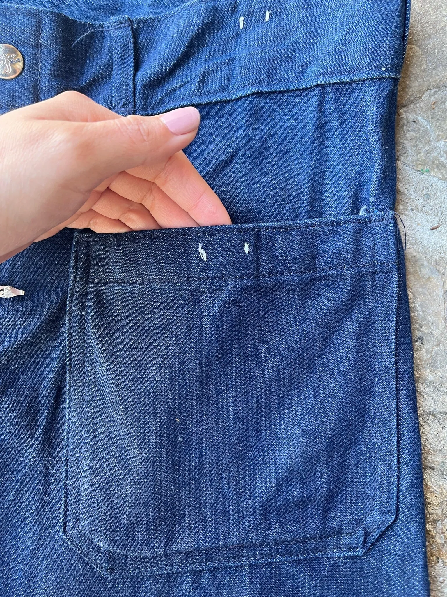 1970s Sea Farer Flared Dungarees Jeans