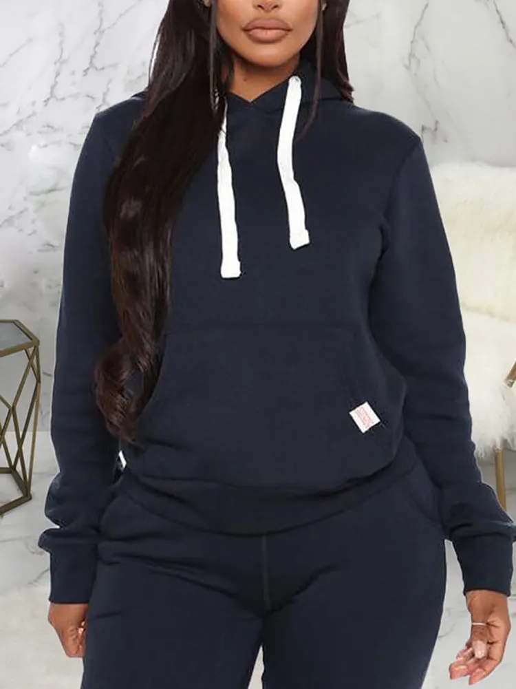 2 Piece Long Sleeve Hooded Sweatshirt Sweatpants