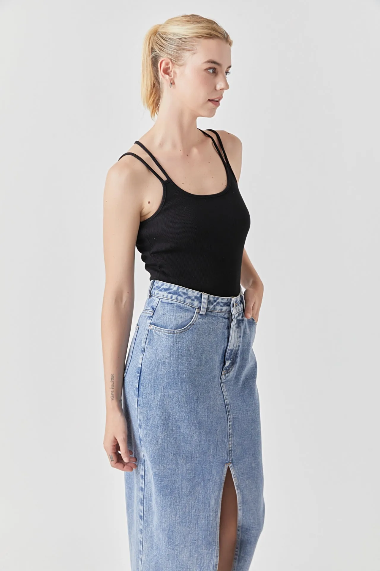 2 Straps Knit Bodysuit
