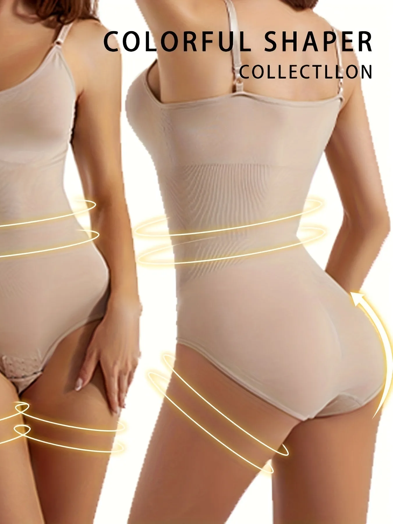 2pcs Shaping Bodysuit Tummy Control Butt Lifting Seamless Shapewear