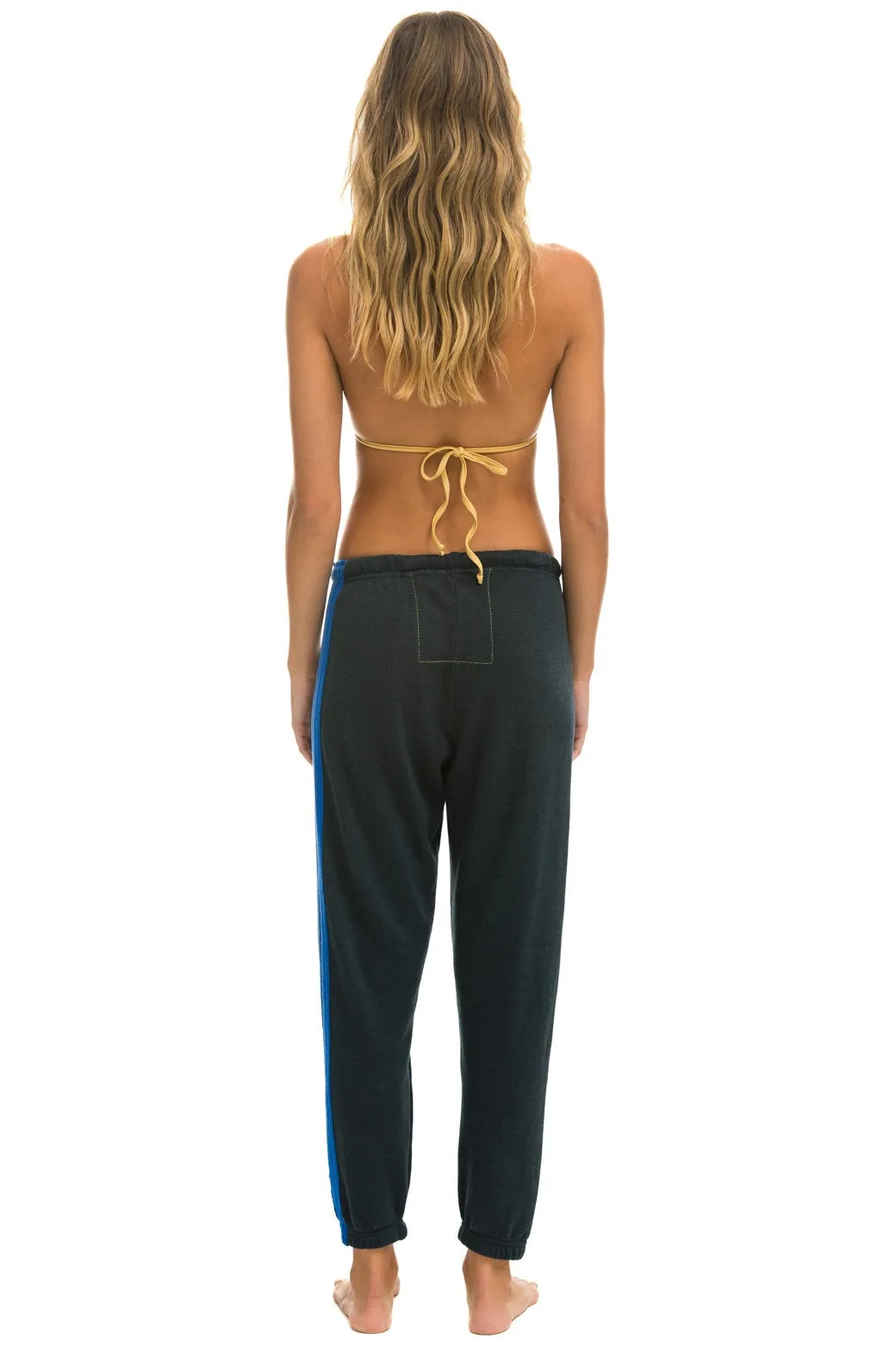 5 STRIPE SWEATPANTS - CHARCOAL // BLUE // PURPLE