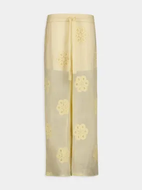 Acadian Embroidered Buttery Embroidered Trousers