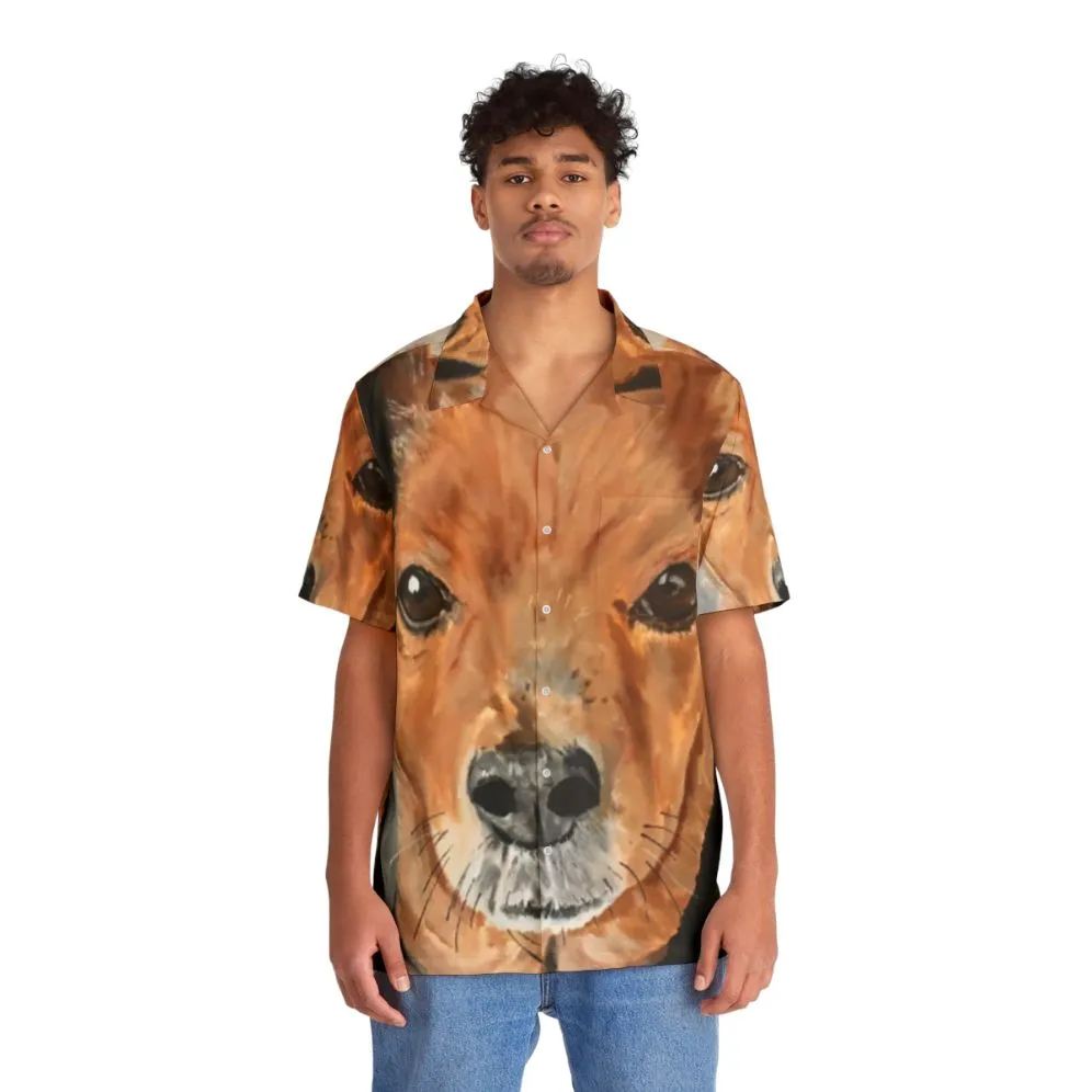 Adorable Dog Portrait Hawaiian Shirt