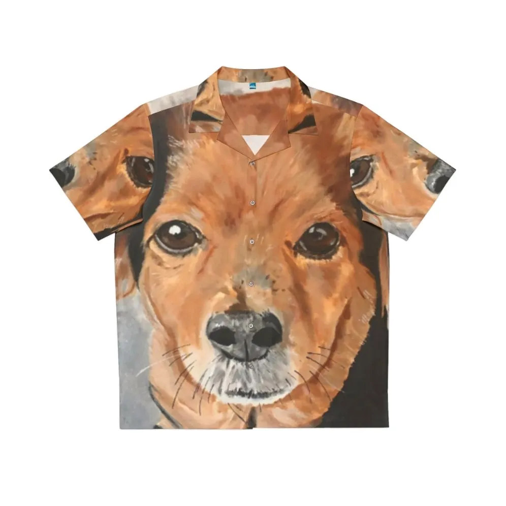 Adorable Dog Portrait Hawaiian Shirt