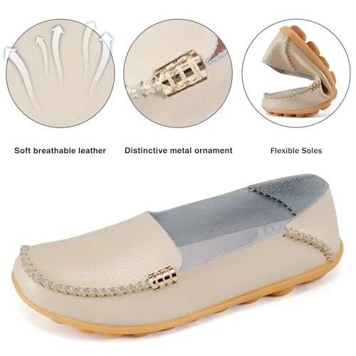 Alicegana Loafers for Women Shoes Casual: Slip on Flat Shoes Ladies Comfortable Dressy Moccasins Driving Penny Loafers