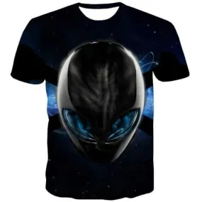 Alien T-shirt Men Metal T shirts Funny Hip Hop Tshirts Cool Black Tshirts Casual Punk Rock Tshirt Anime Short Sleeve Hip hop Men