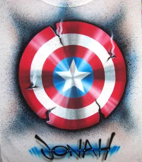 American Shield Airbrushed T-Shirt or Sweatshirt