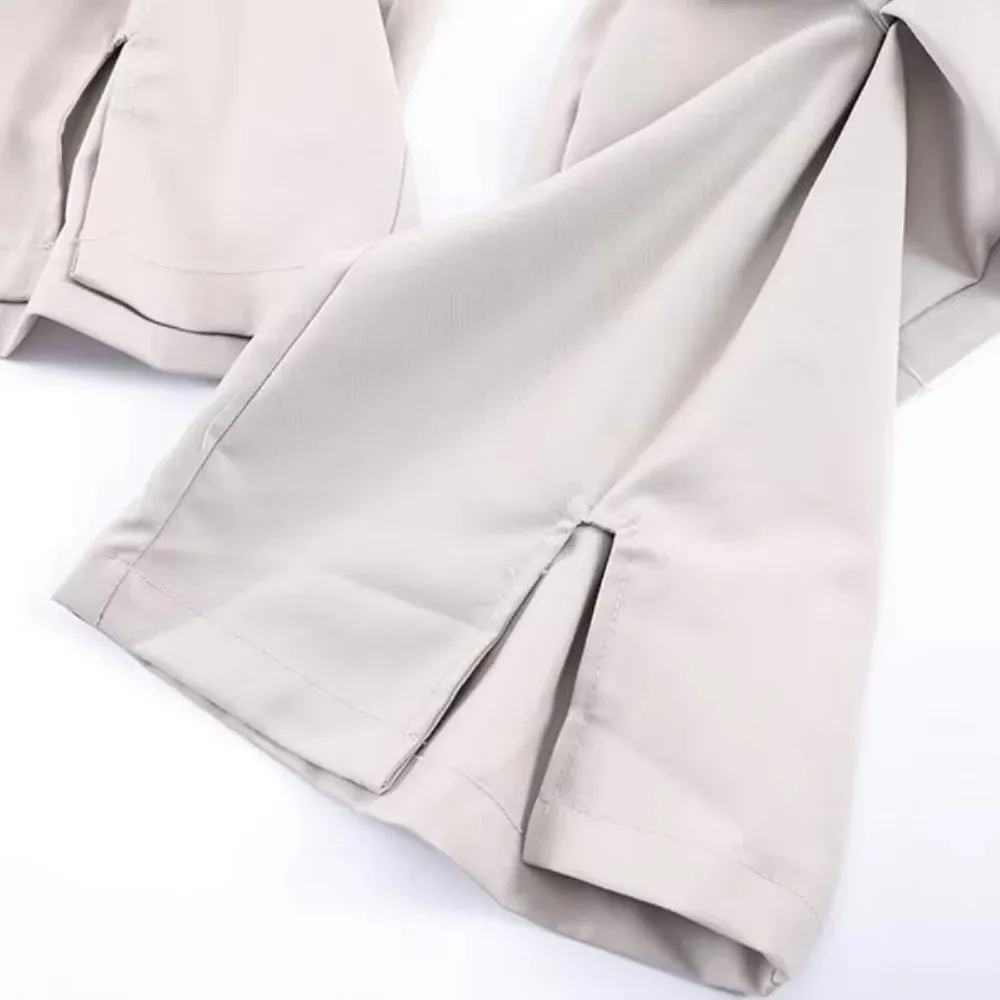 American Slit Pleated Sweatpants