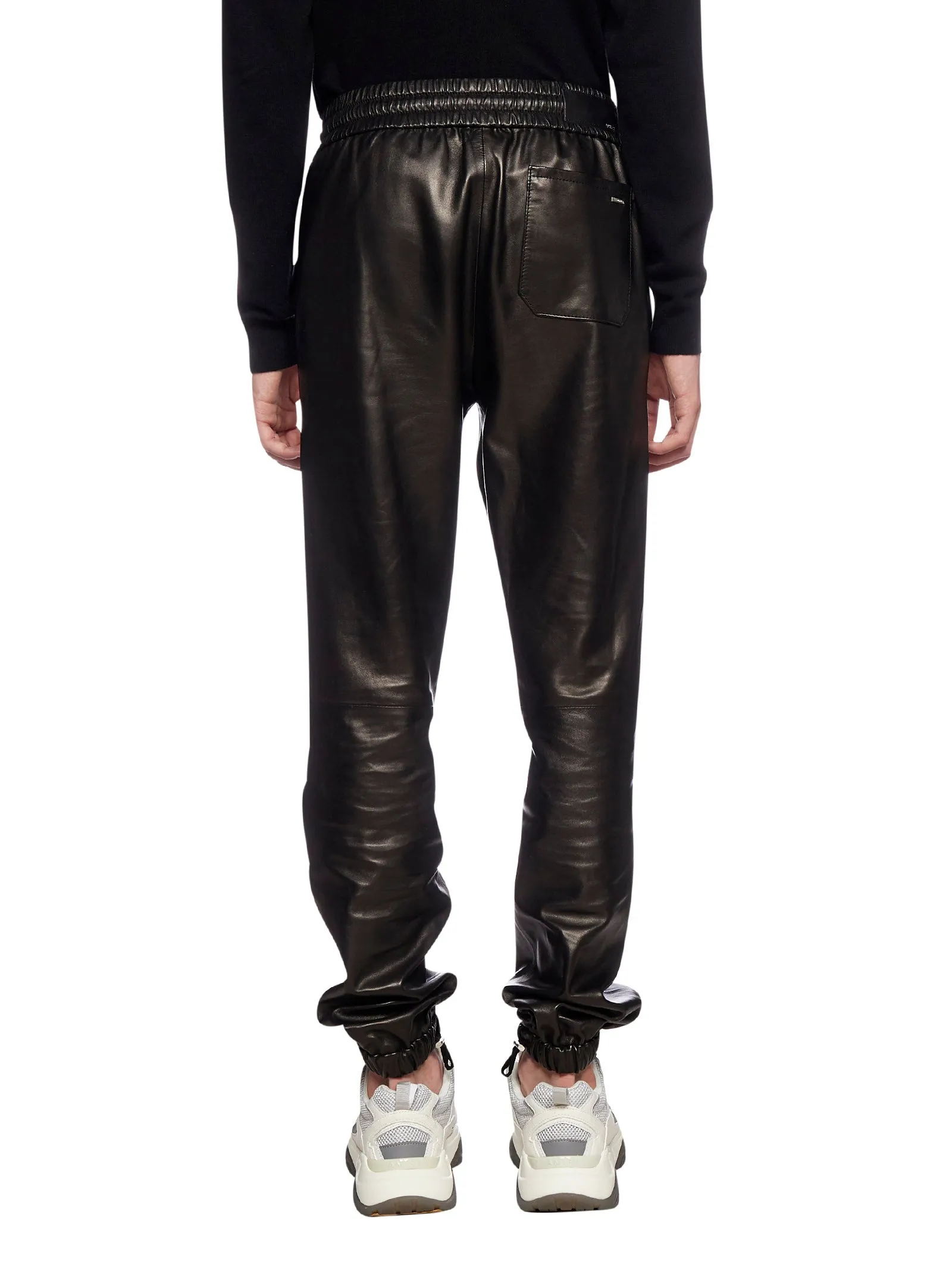 Amiri Leather Drawstring Sweatpants