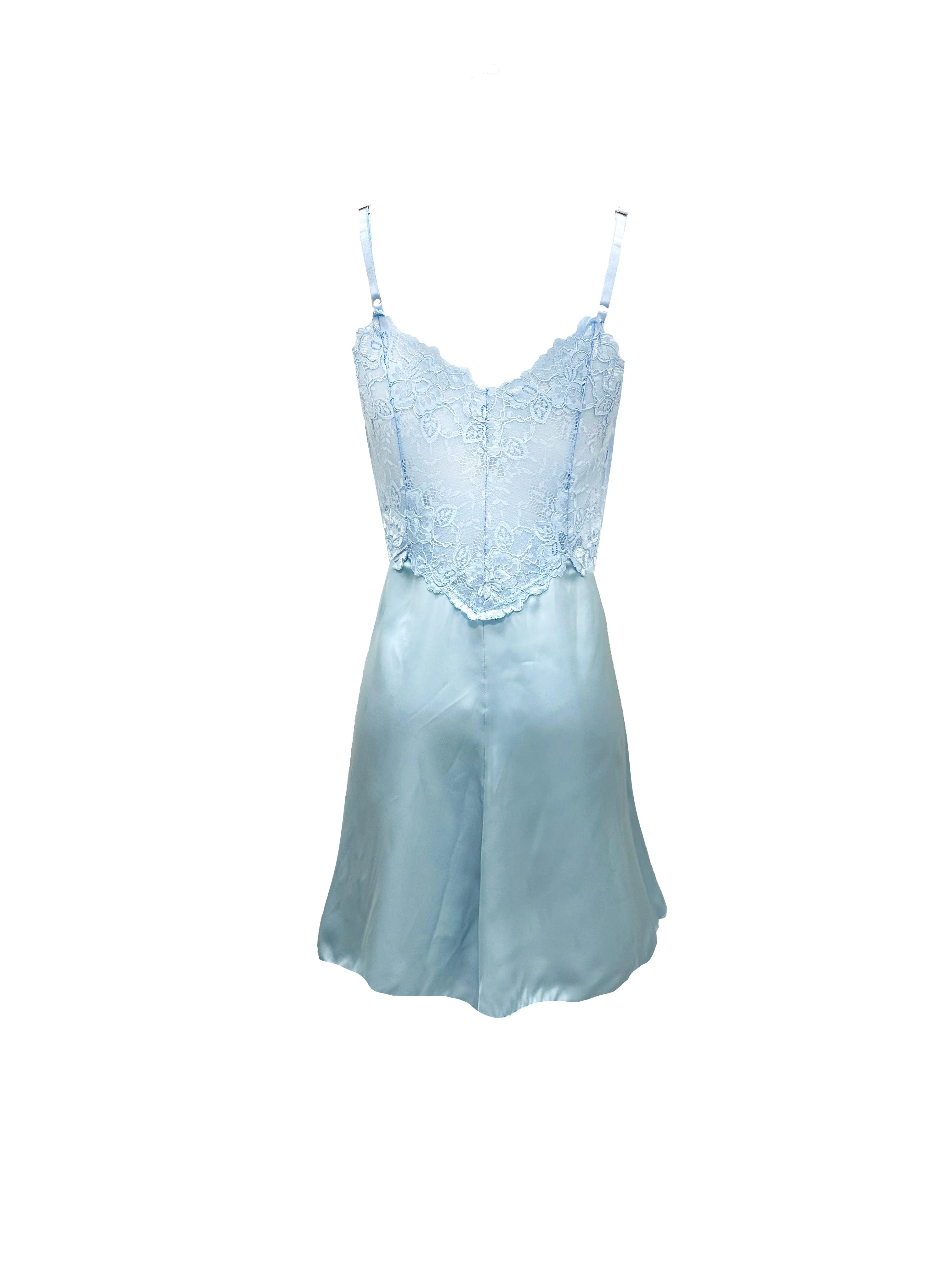 Athena Satin and Lace Short Nightie