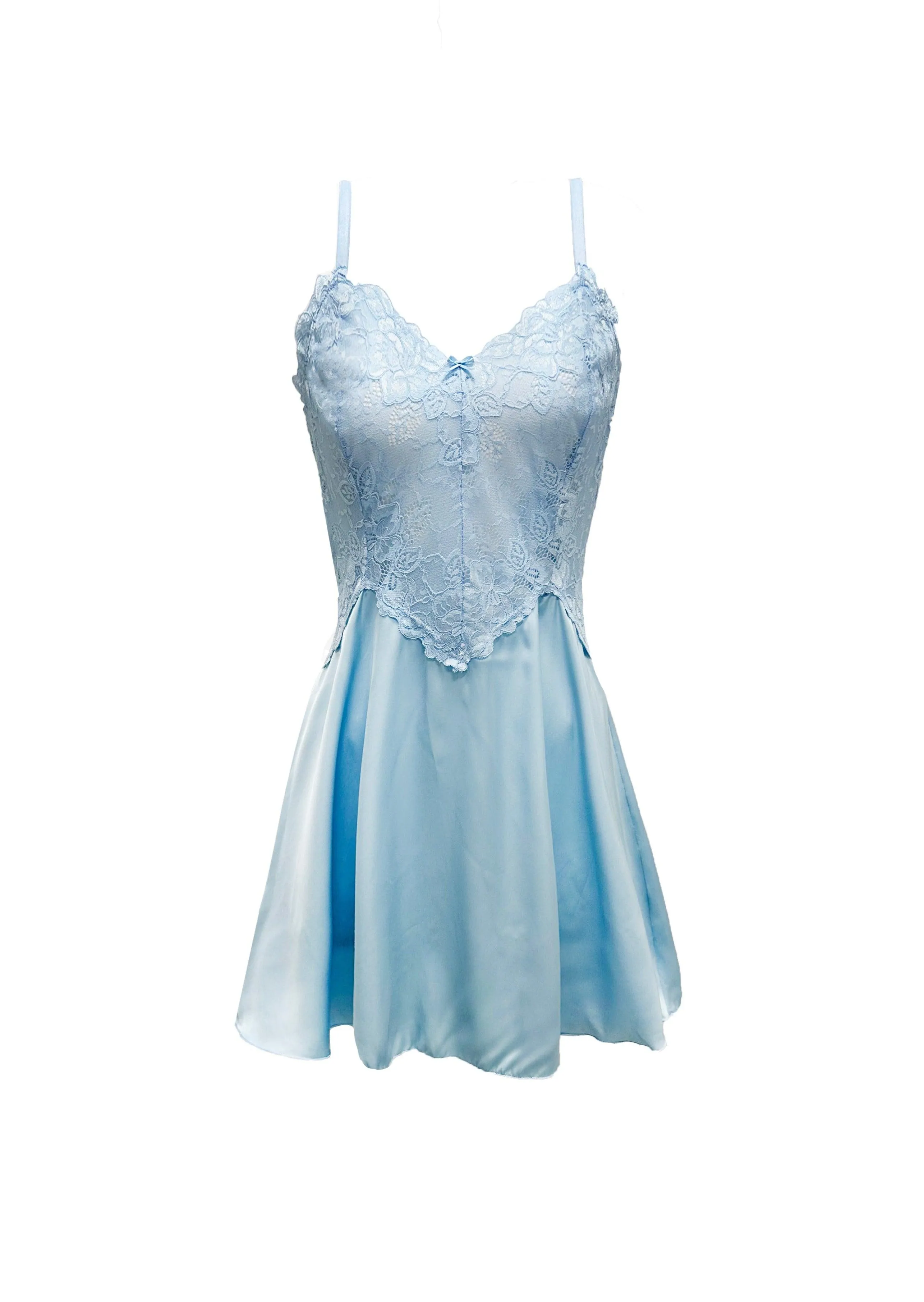 Athena Satin and Lace Short Nightie