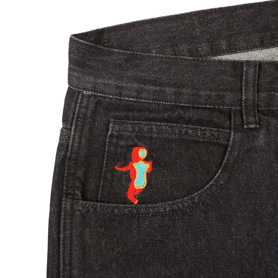 Baglady 'Warp' Denim Shorts (Black)