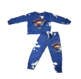 Blue Bleach Vintage Rock Sweat Set