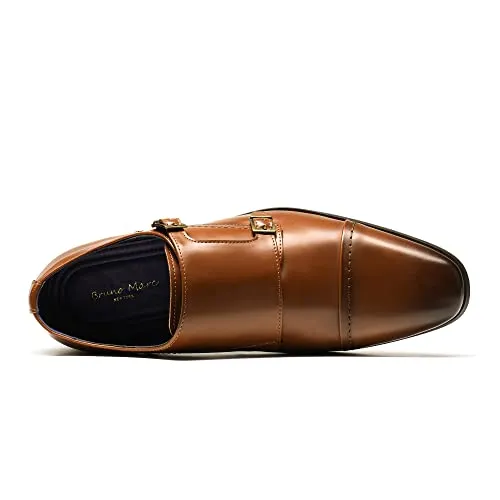 Bruno Marc Men's Dress Loafer Shoes Monk Strap Slip On Loafers HUTCHINGSONWIDE_2 Black, Size 9.5