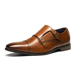 Bruno Marc Men's Dress Loafer Shoes Monk Strap Slip On Loafers HUTCHINGSONWIDE_2 Black, Size 9.5
