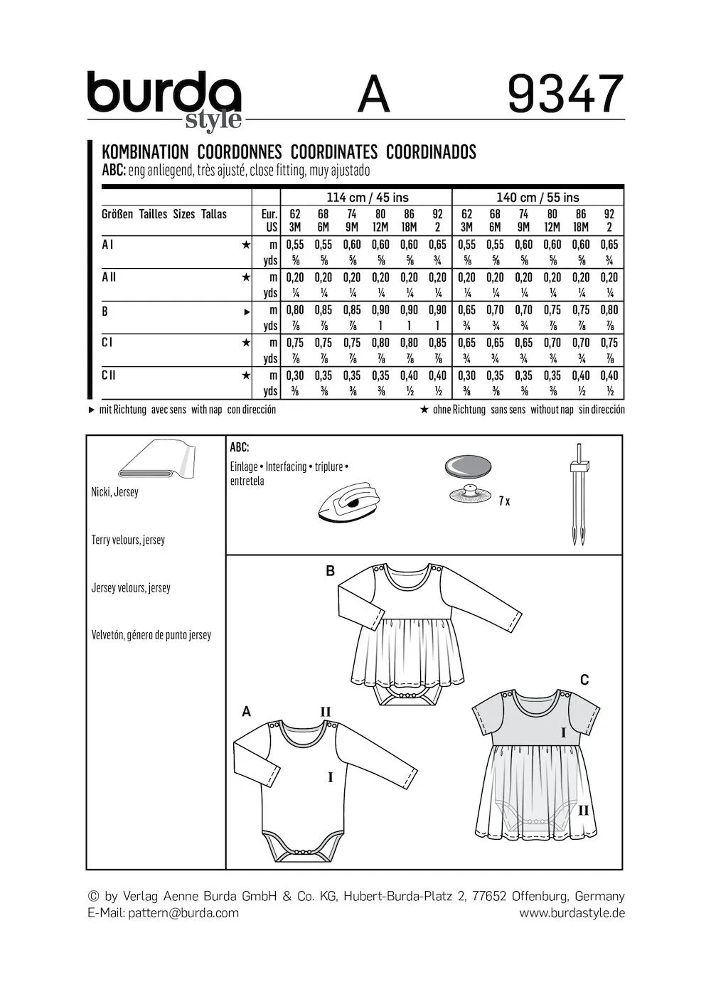 Burda Pattern 9347 (3M-2)