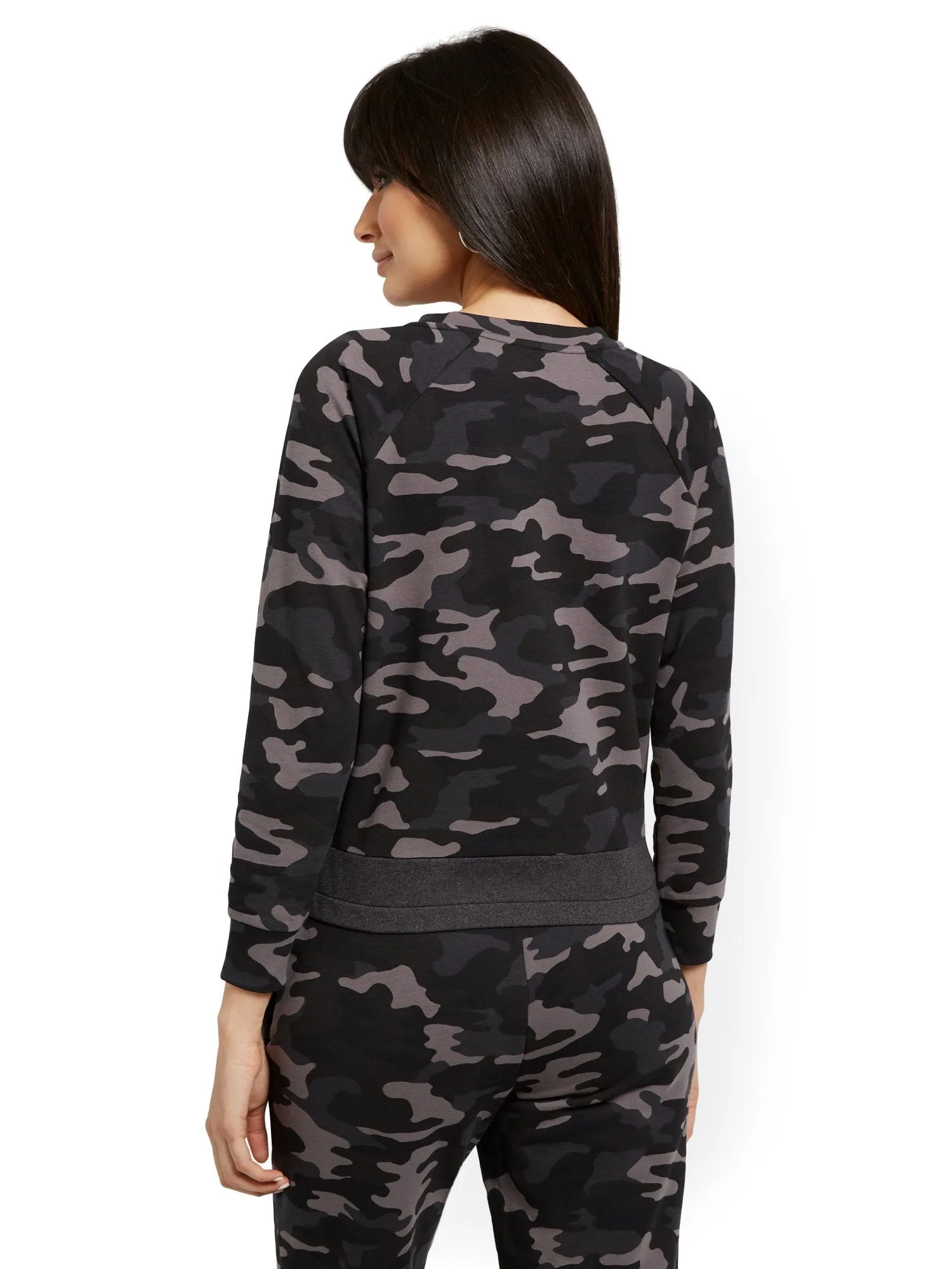 Camo-Print Pullover Sweatshirt