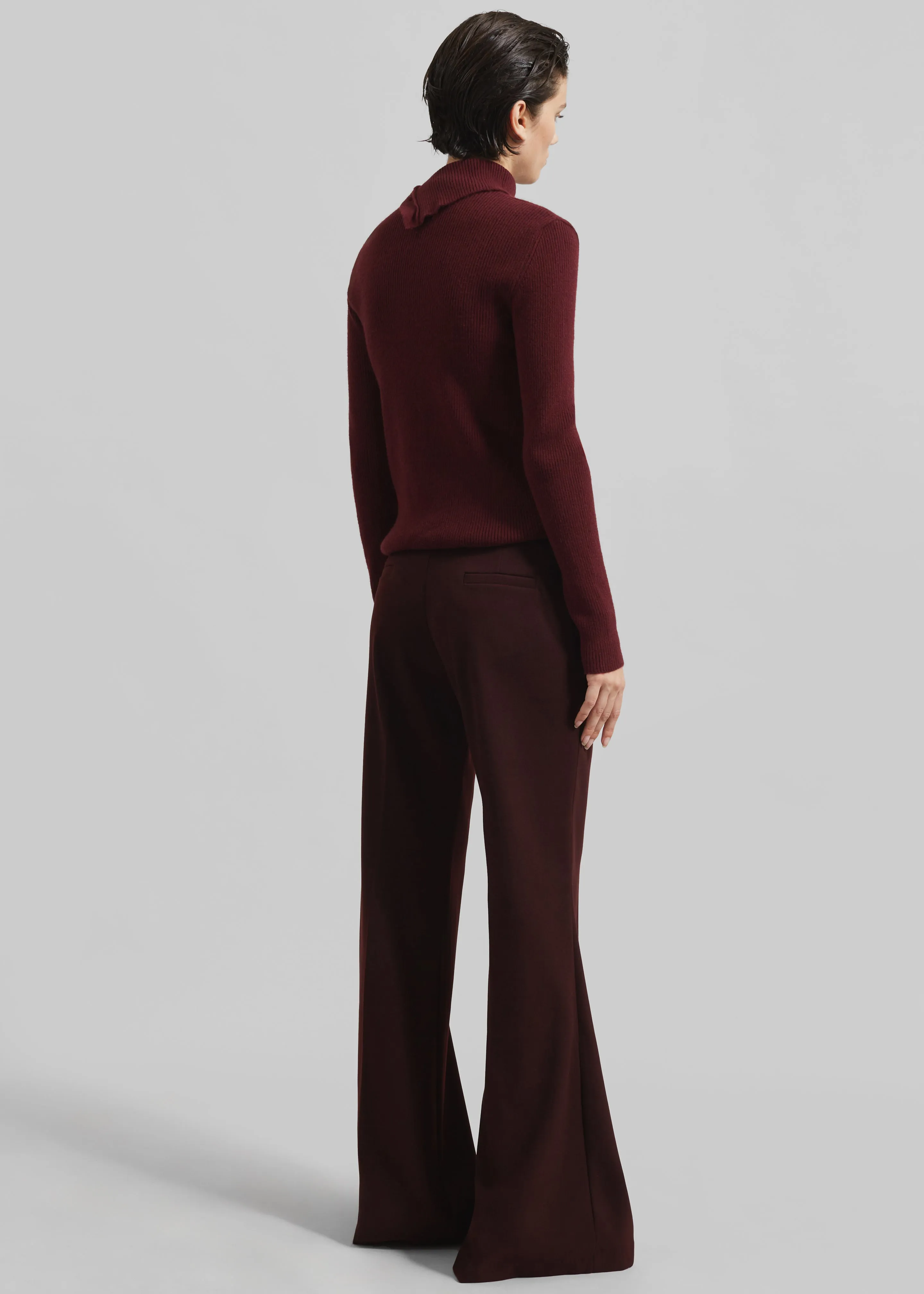 Castel Bootcut Pants - Burgundy