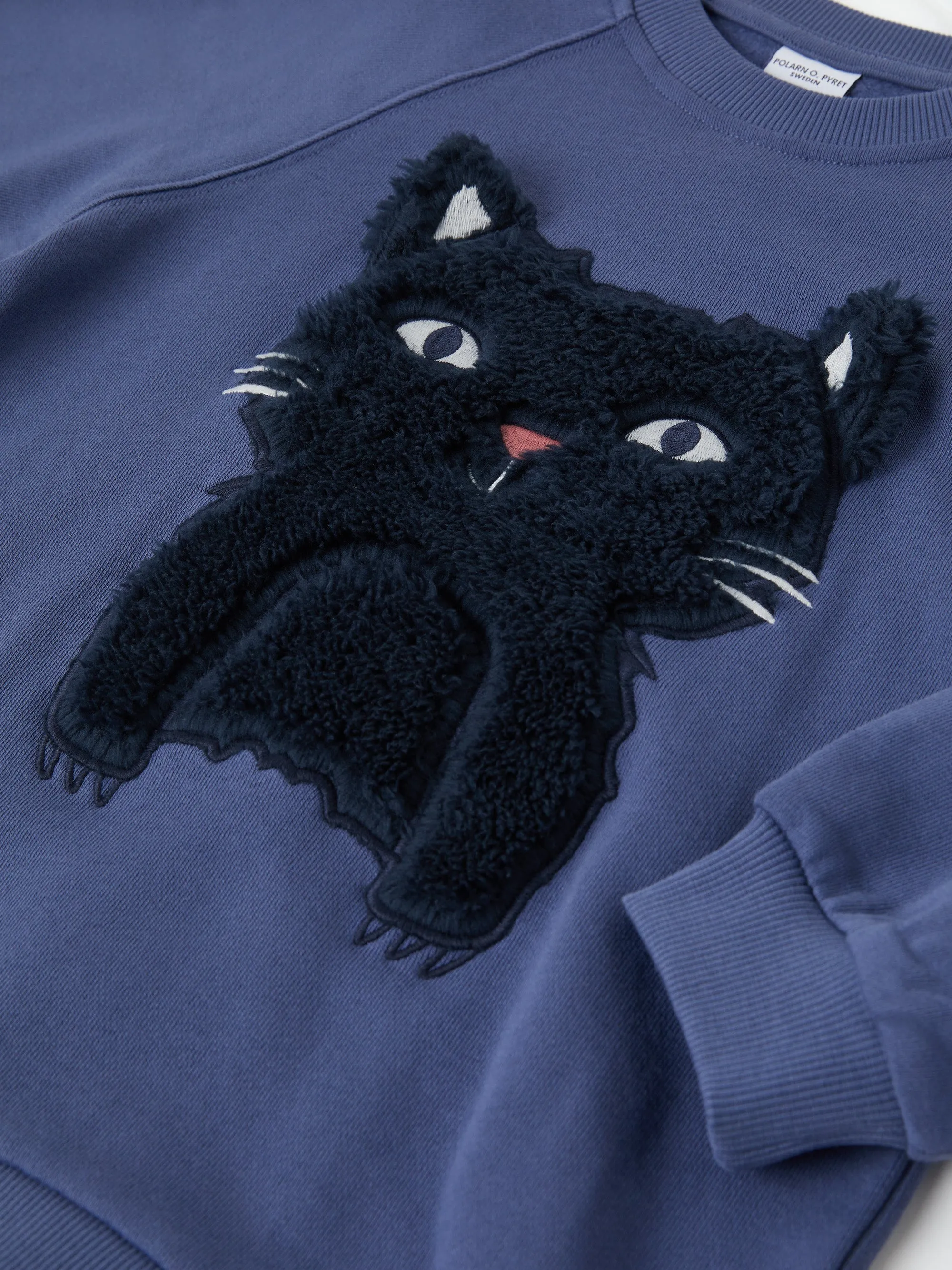 Cat Applique Kids Sweatshirt