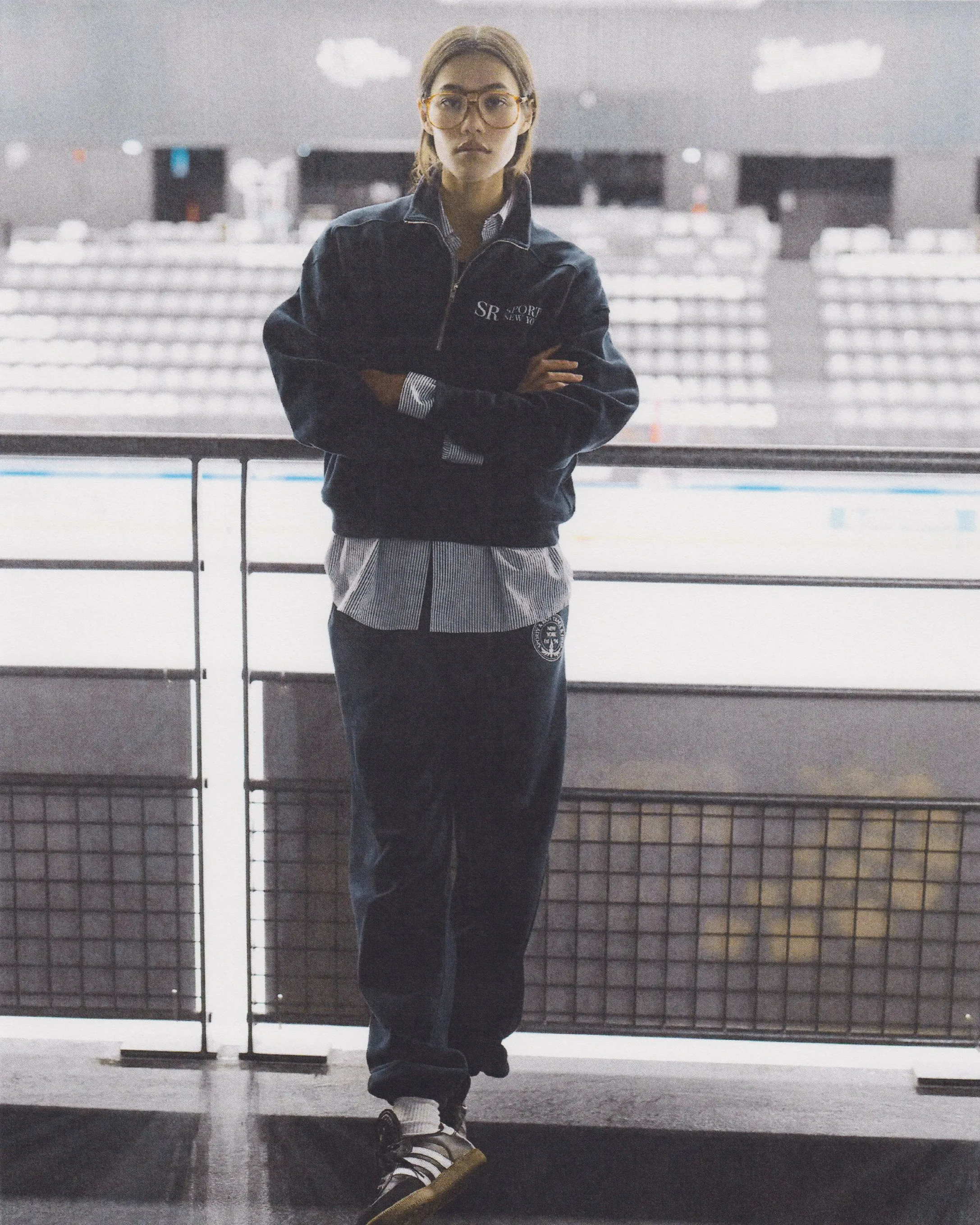 Central Park Sweatpant - Navy/White