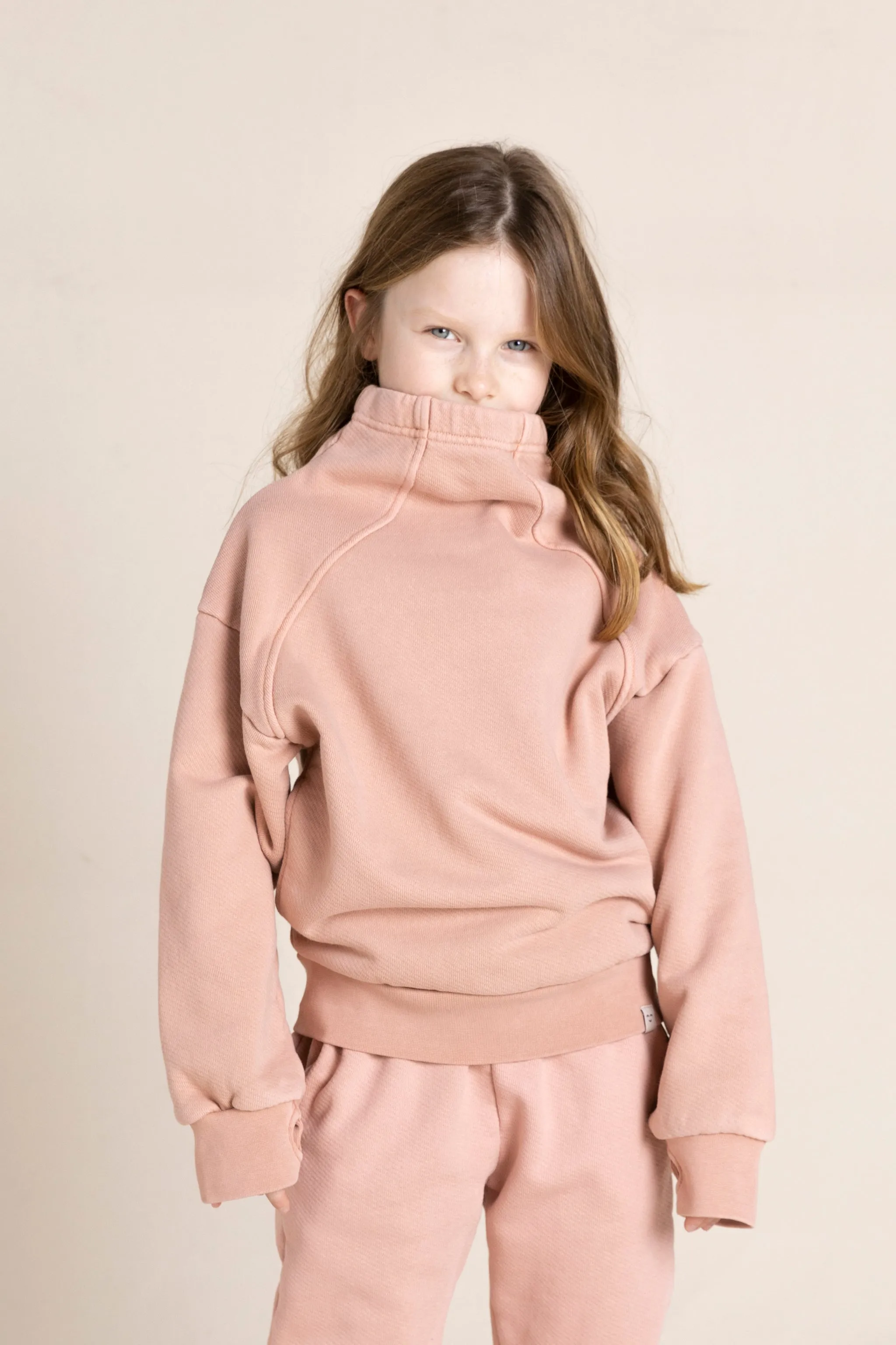 COLEEN Grey Pink - Loose Sweater