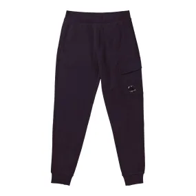 C.P. Company Diagonal Raised Fleece Cargo Sweatpants in Nightshade- Purple
