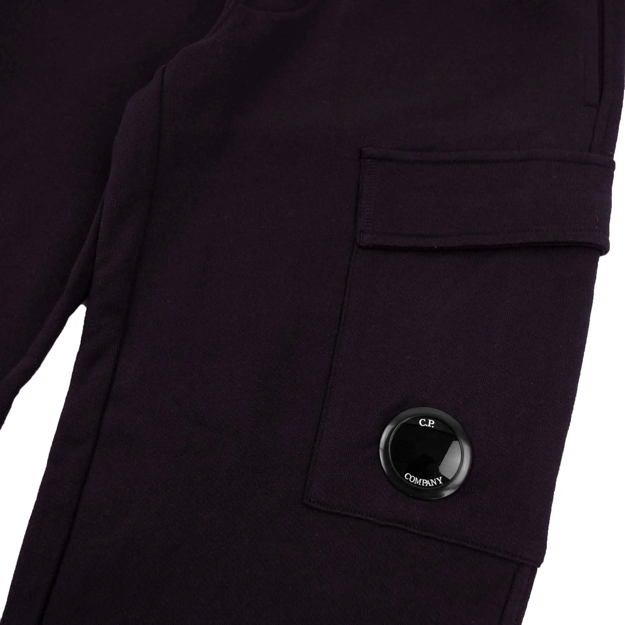 C.P. Company Diagonal Raised Fleece Cargo Sweatpants in Nightshade- Purple