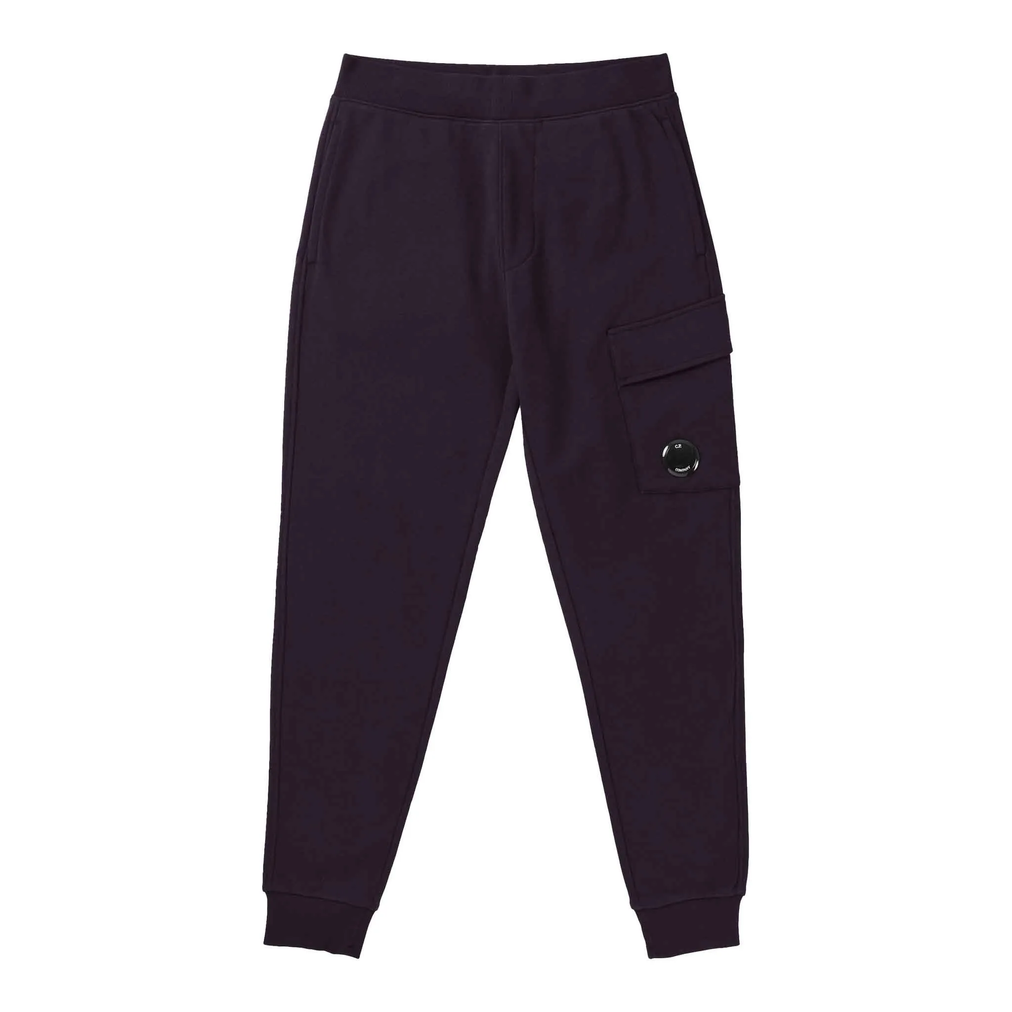 C.P. Company Diagonal Raised Fleece Cargo Sweatpants in Nightshade- Purple