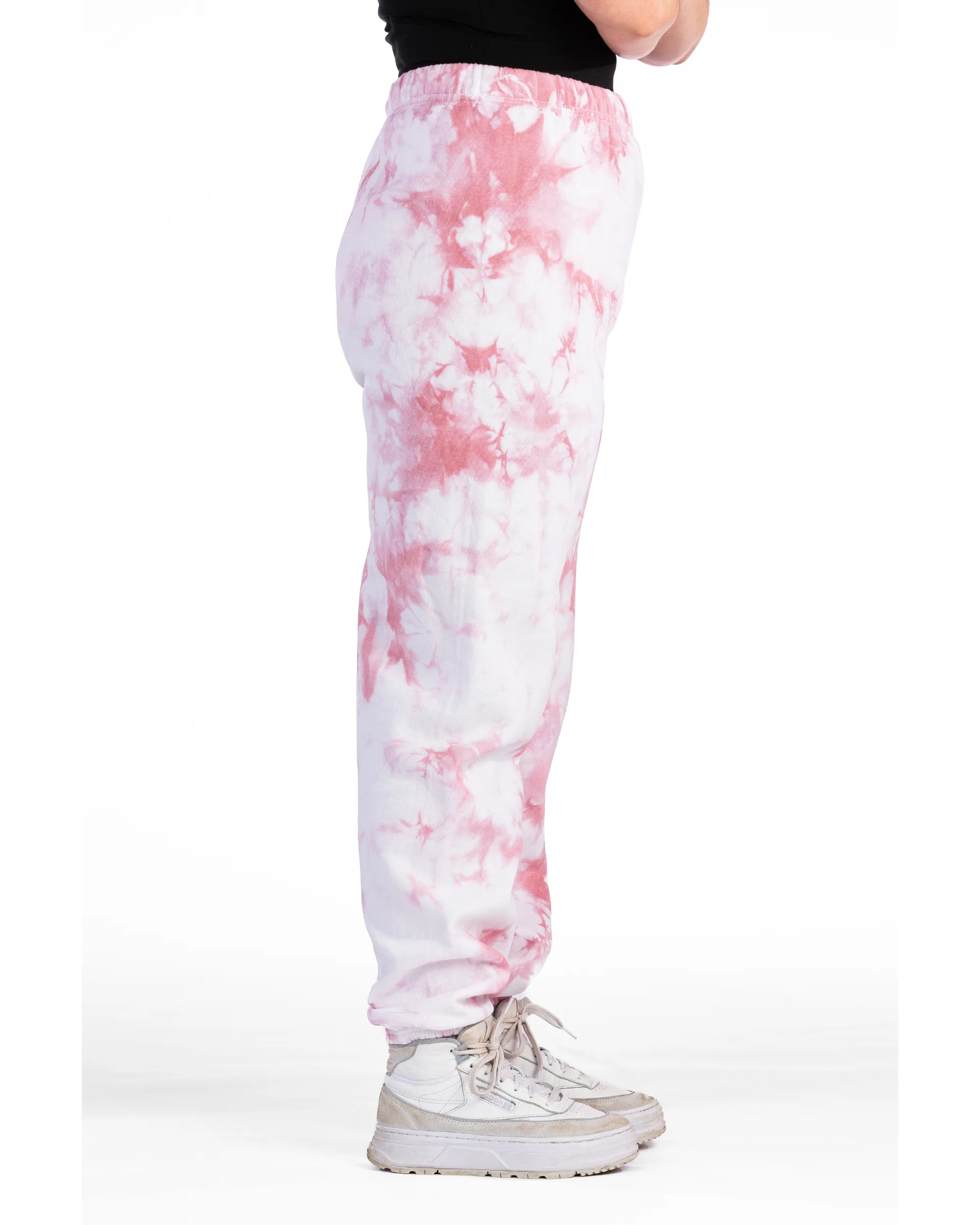 Crystal Dye Essential Fleece Sweatpants - Rose