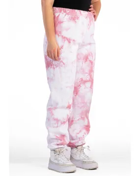 Crystal Dye Essential Fleece Sweatpants - Rose