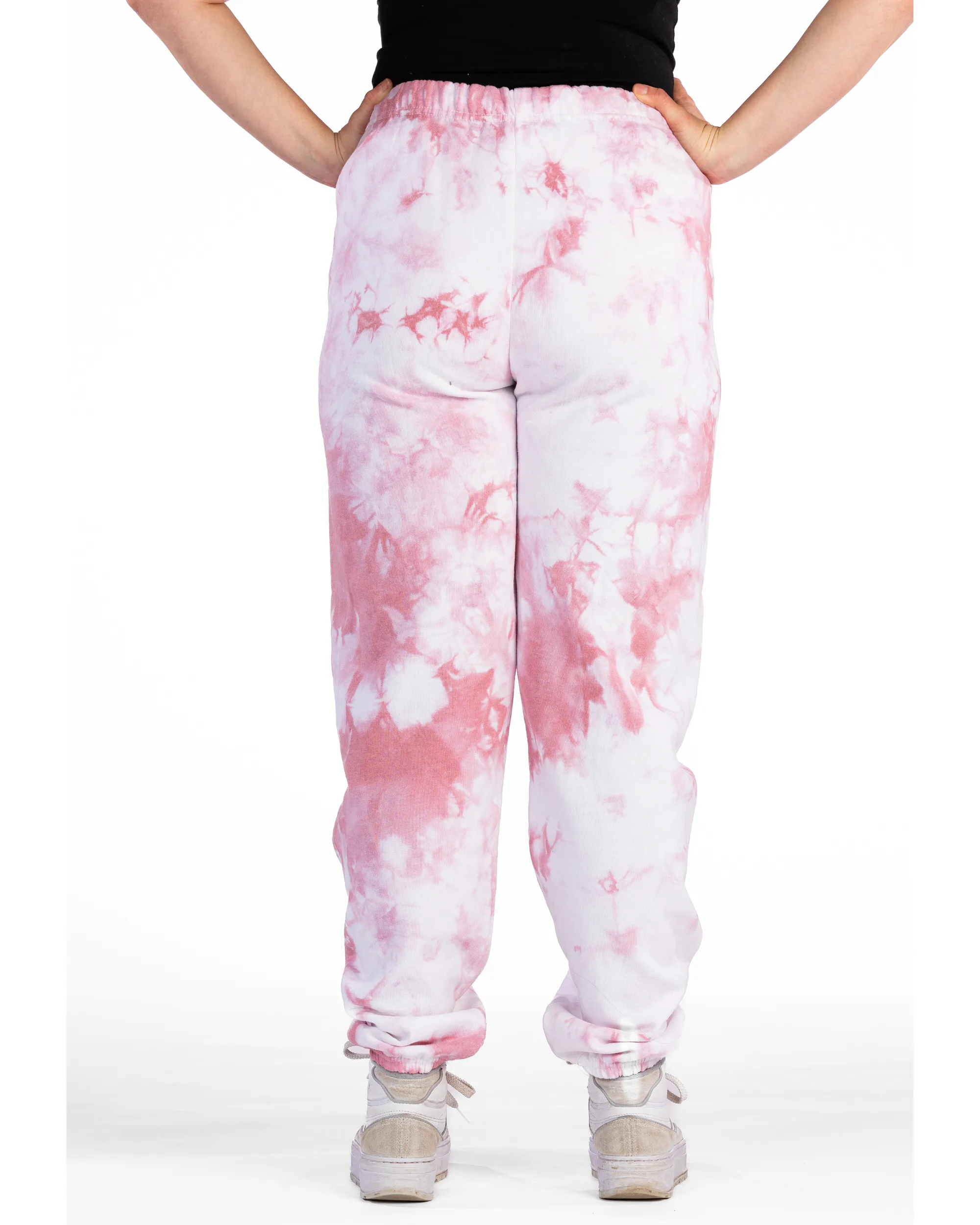 Crystal Dye Essential Fleece Sweatpants - Rose