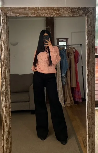Denim Black Flared Jeans