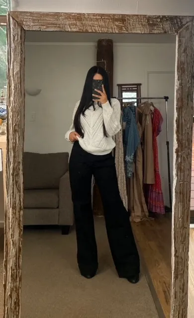 Denim Black Flared Jeans