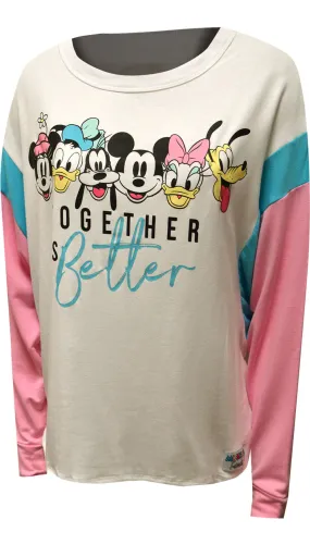 Disney's Mickey Mouse Together is Better Ladies Sweatshirt