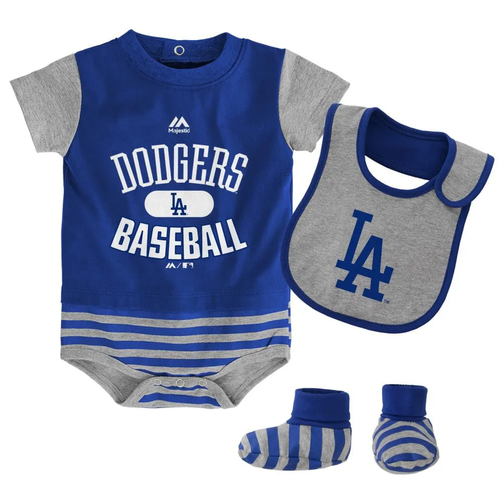 Dodgers Baby Bodysuit, Bib and Bootie Set