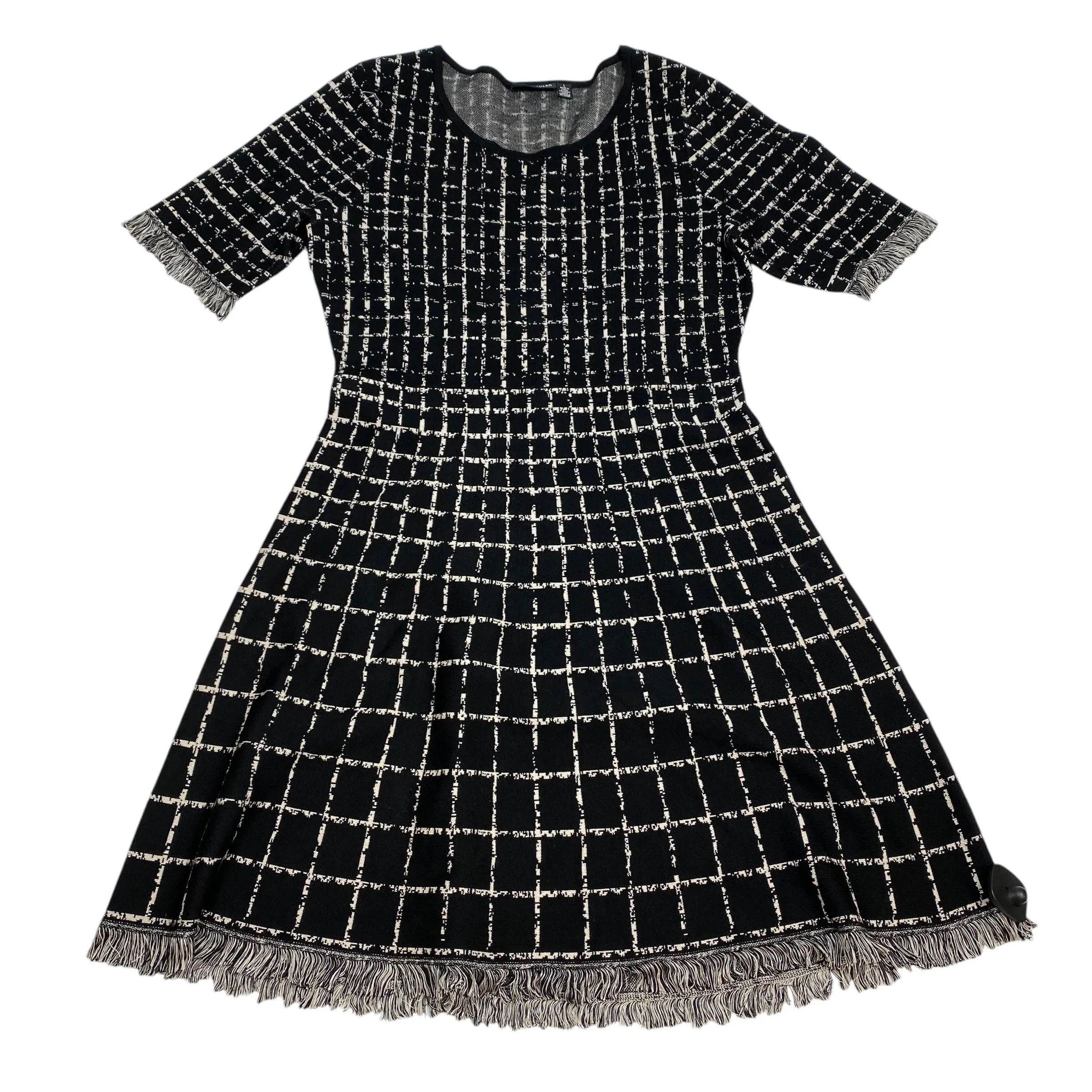 Dress Sweater By Nina Leonard In Black, Size: L