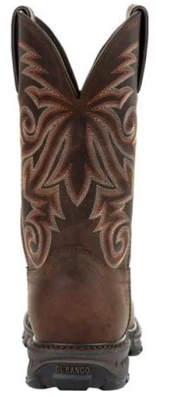 Durango Maverick Men's Brown Leather Steel Toe WP EH Pull-On Work Boot DDB0206
