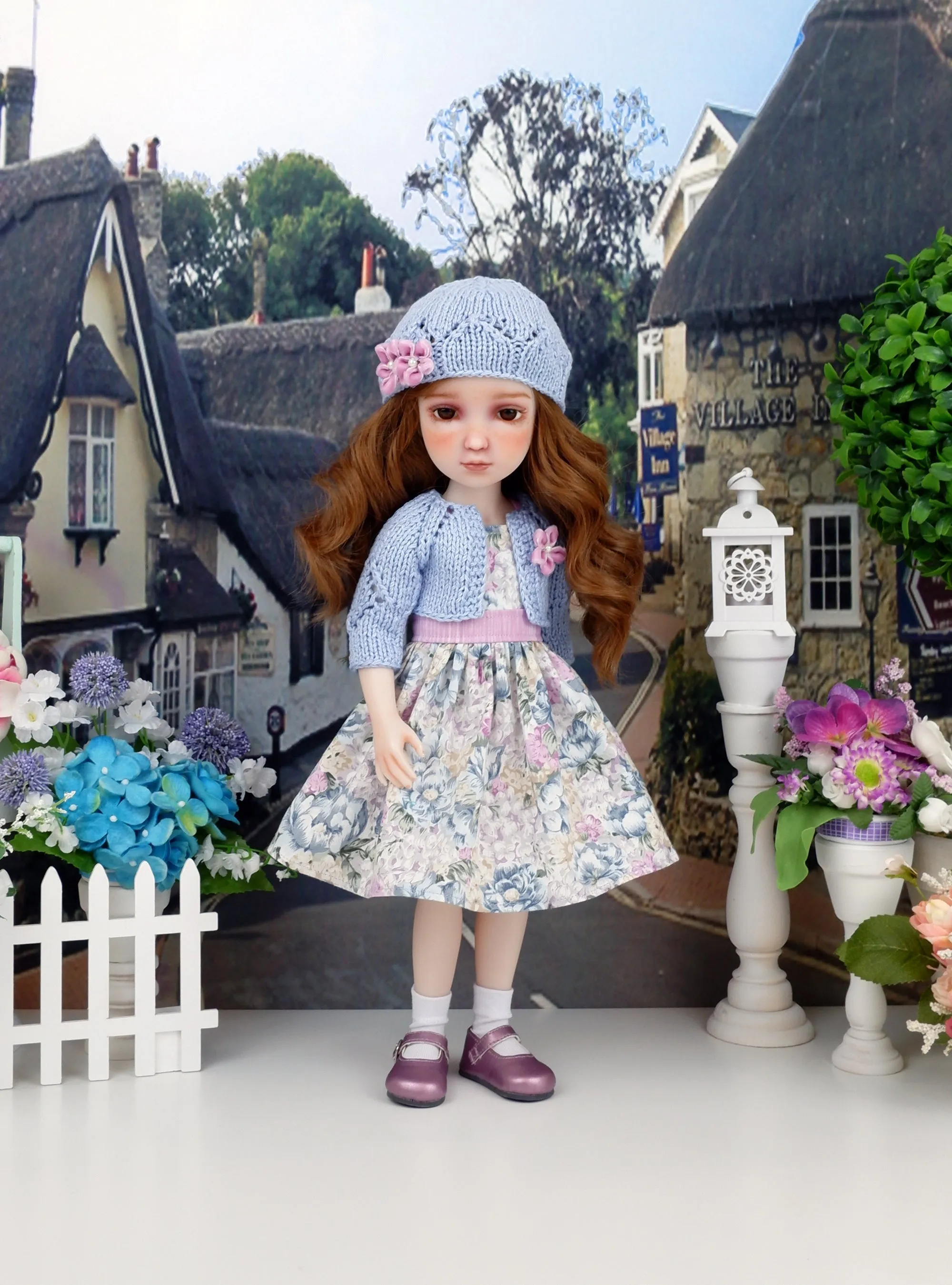 English Countryside - dress and sweater set with shoes for Ruby Red Fashion Friends doll