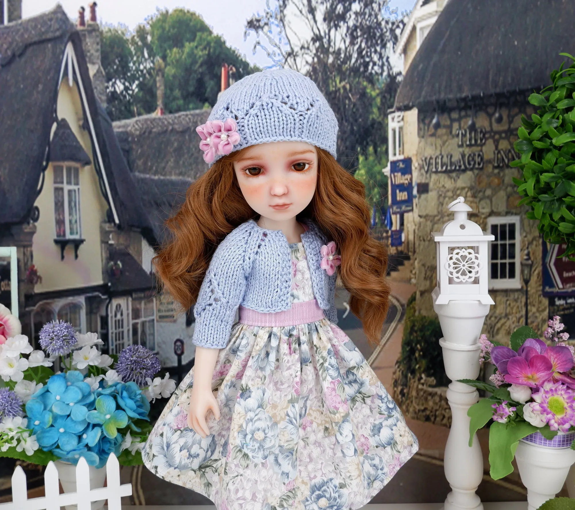 English Countryside - dress and sweater set with shoes for Ruby Red Fashion Friends doll