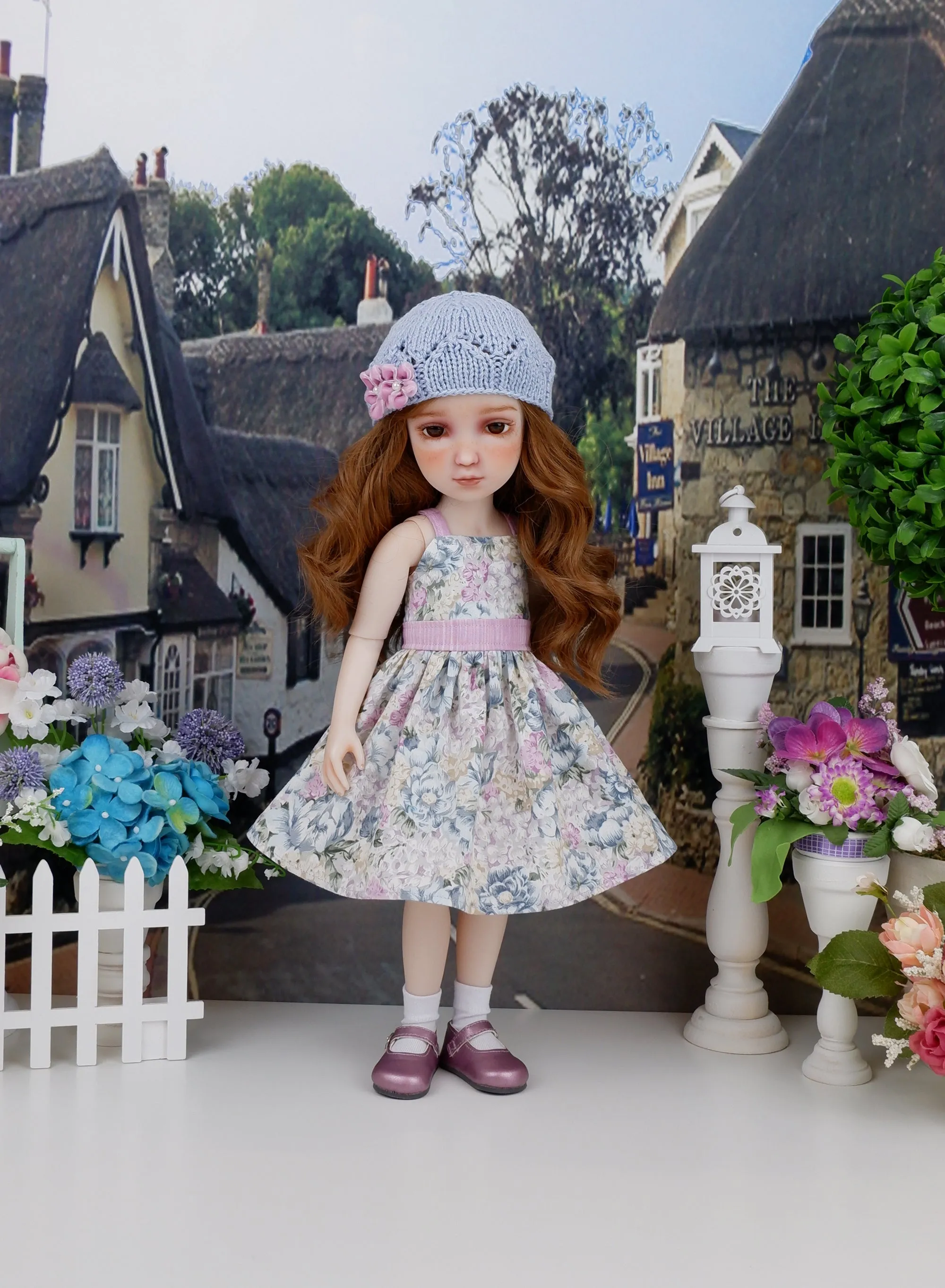 English Countryside - dress and sweater set with shoes for Ruby Red Fashion Friends doll