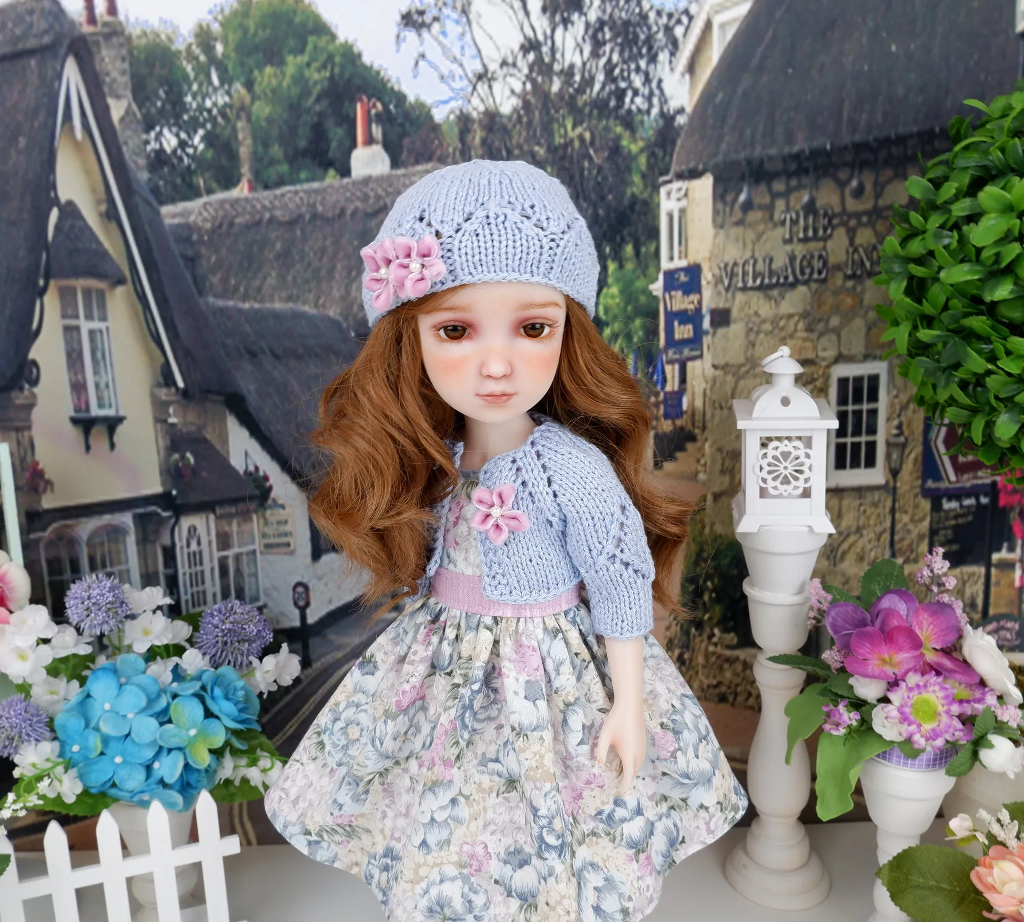 English Countryside - dress and sweater set with shoes for Ruby Red Fashion Friends doll