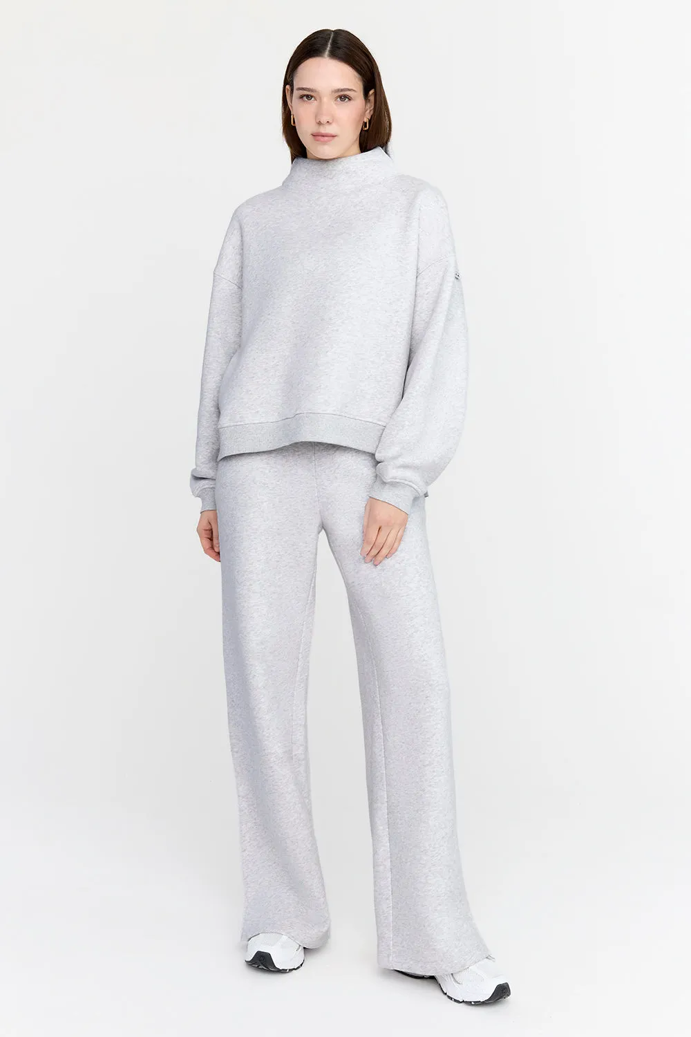 EVERYDAY WIDE LEG JOGGER - GREY MARL