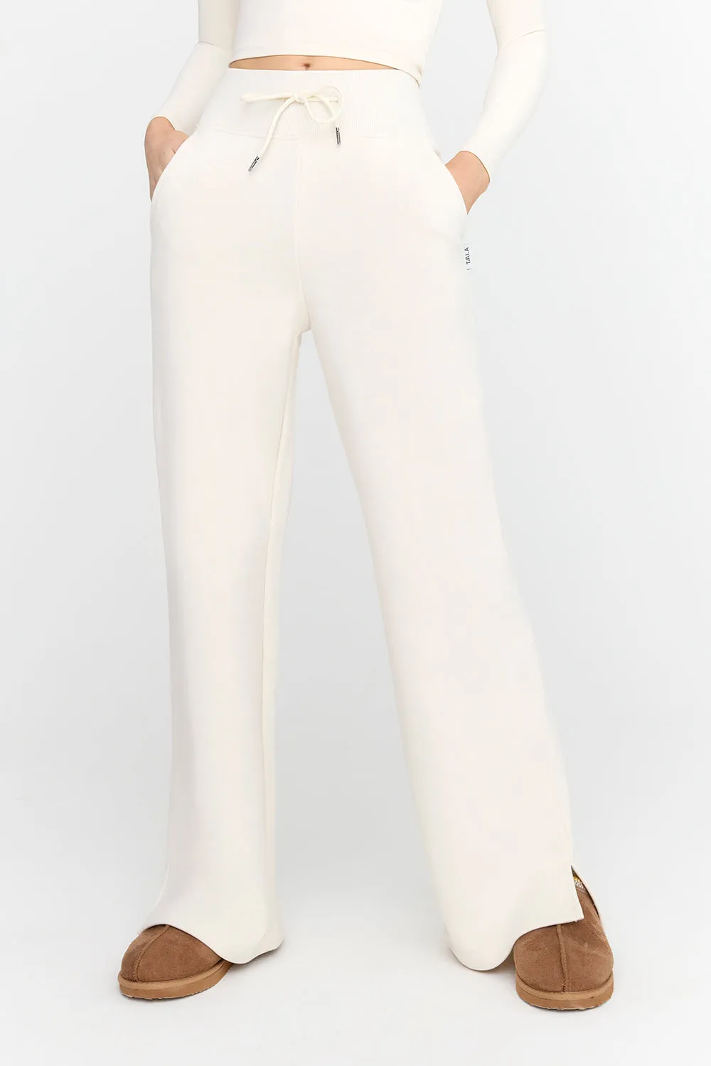 EVERYDAY WIDE LEG JOGGER - MILK