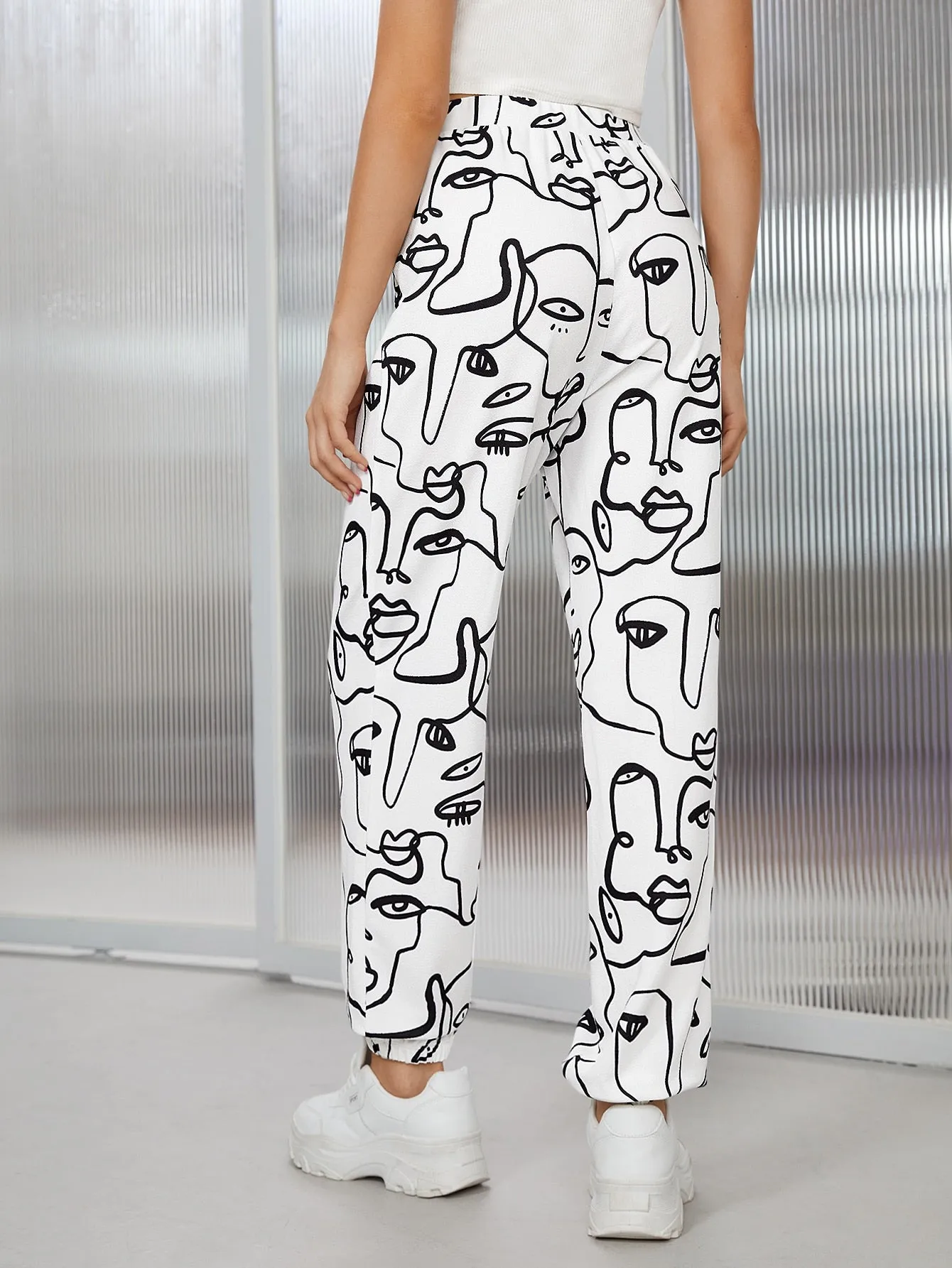 Figure High Waist Long Women Sweatpants