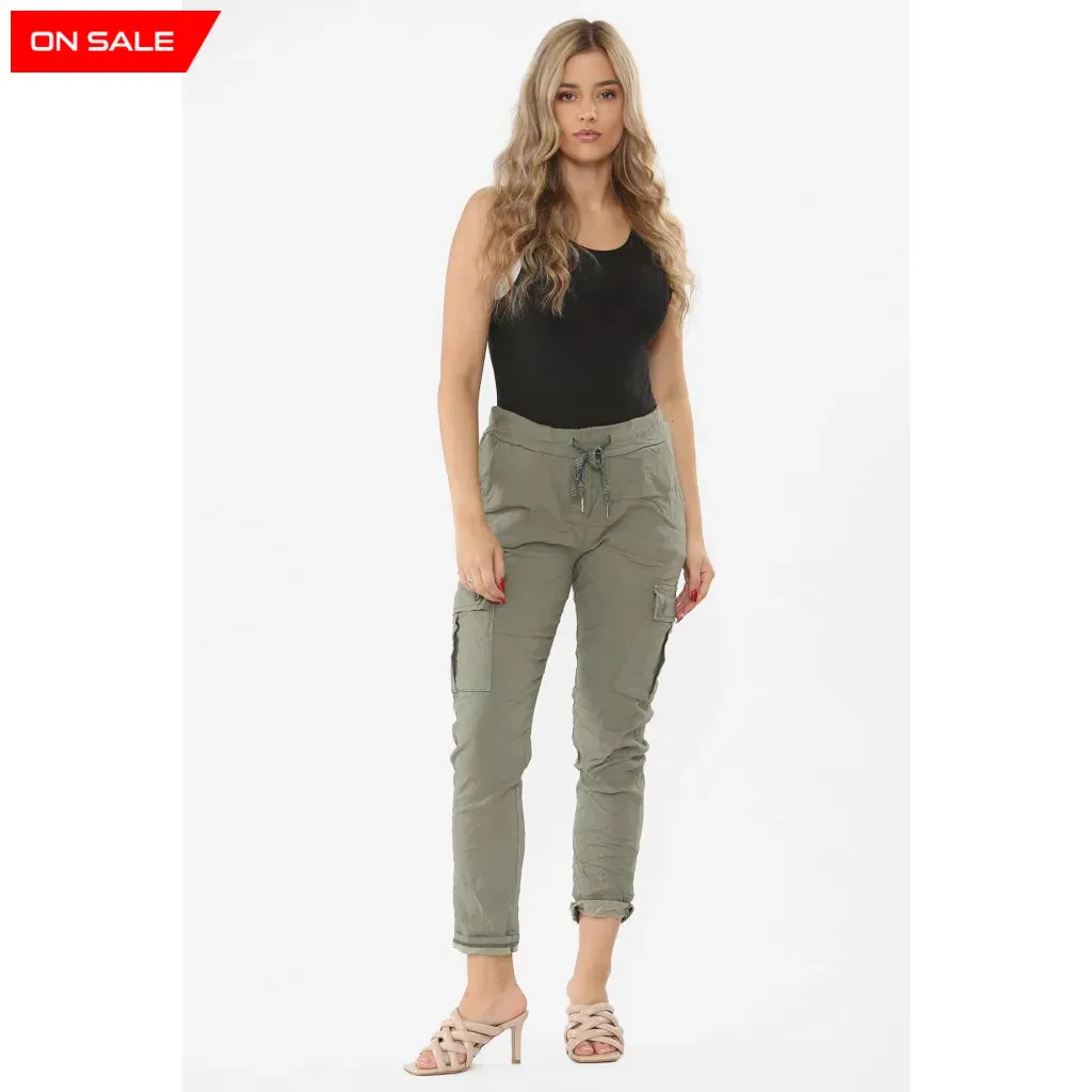 Flap Pocket Detail Magic Cargo Trousers