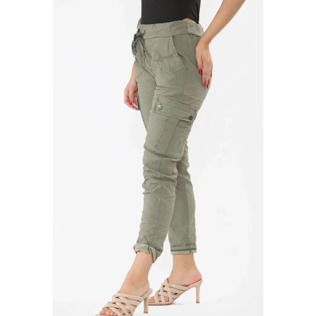 Flap Pocket Detail Magic Cargo Trousers
