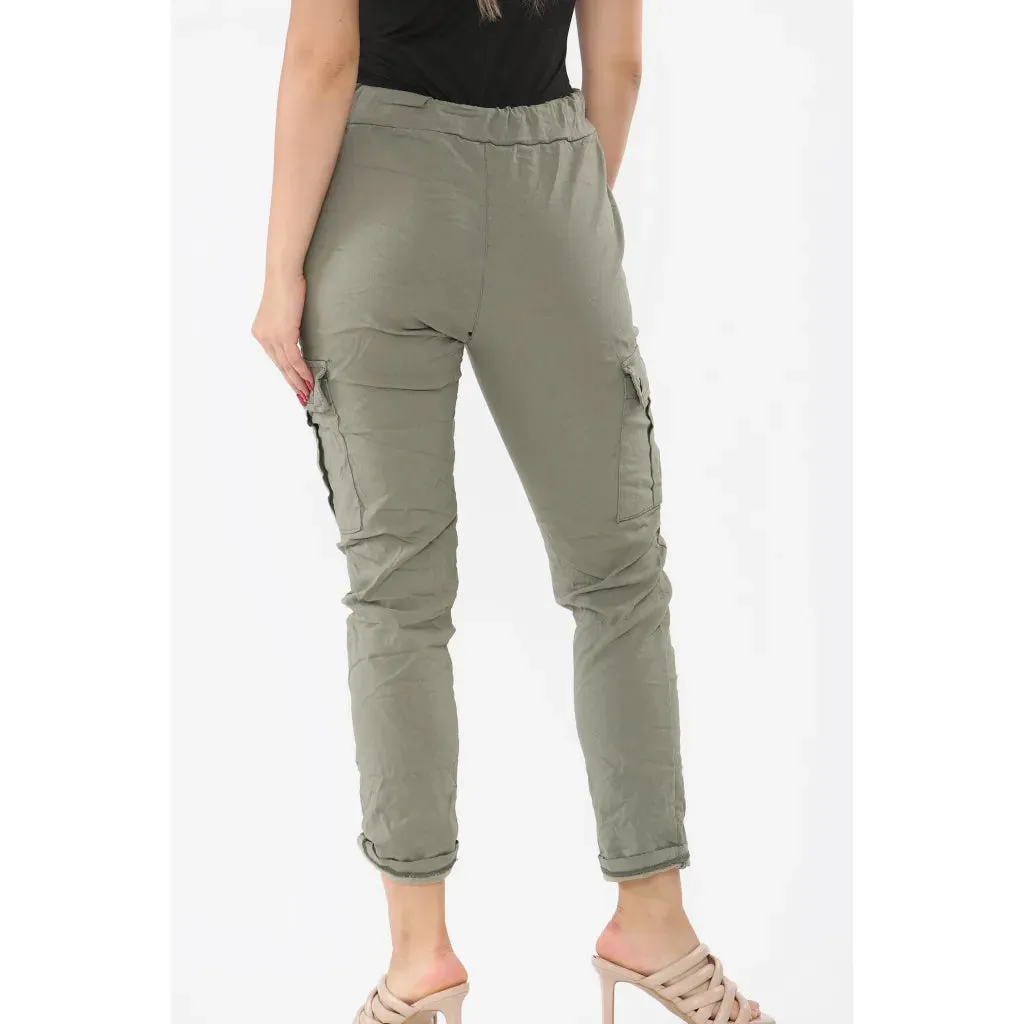 Flap Pocket Detail Magic Cargo Trousers