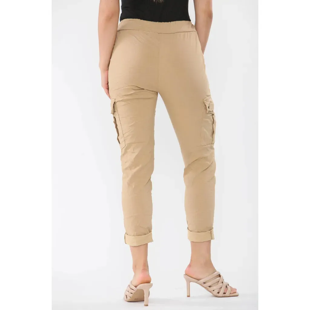 Flap Pocket Detail Magic Cargo Trousers