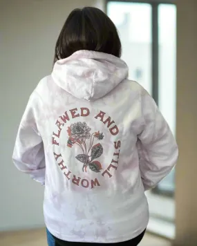 flawed and still worthy | zip up hooded sweatshirt