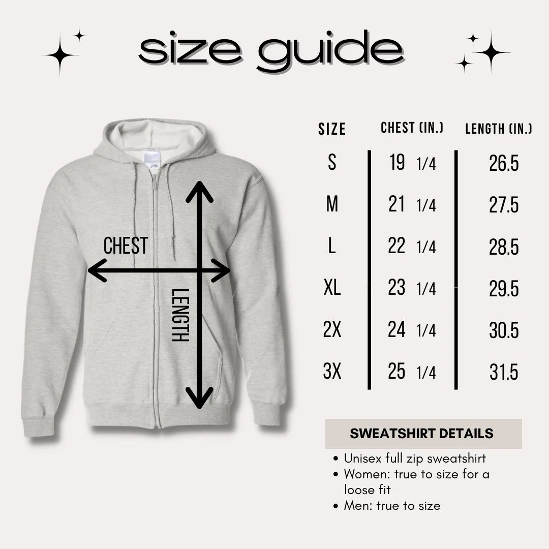 flawed and still worthy | zip up hooded sweatshirt